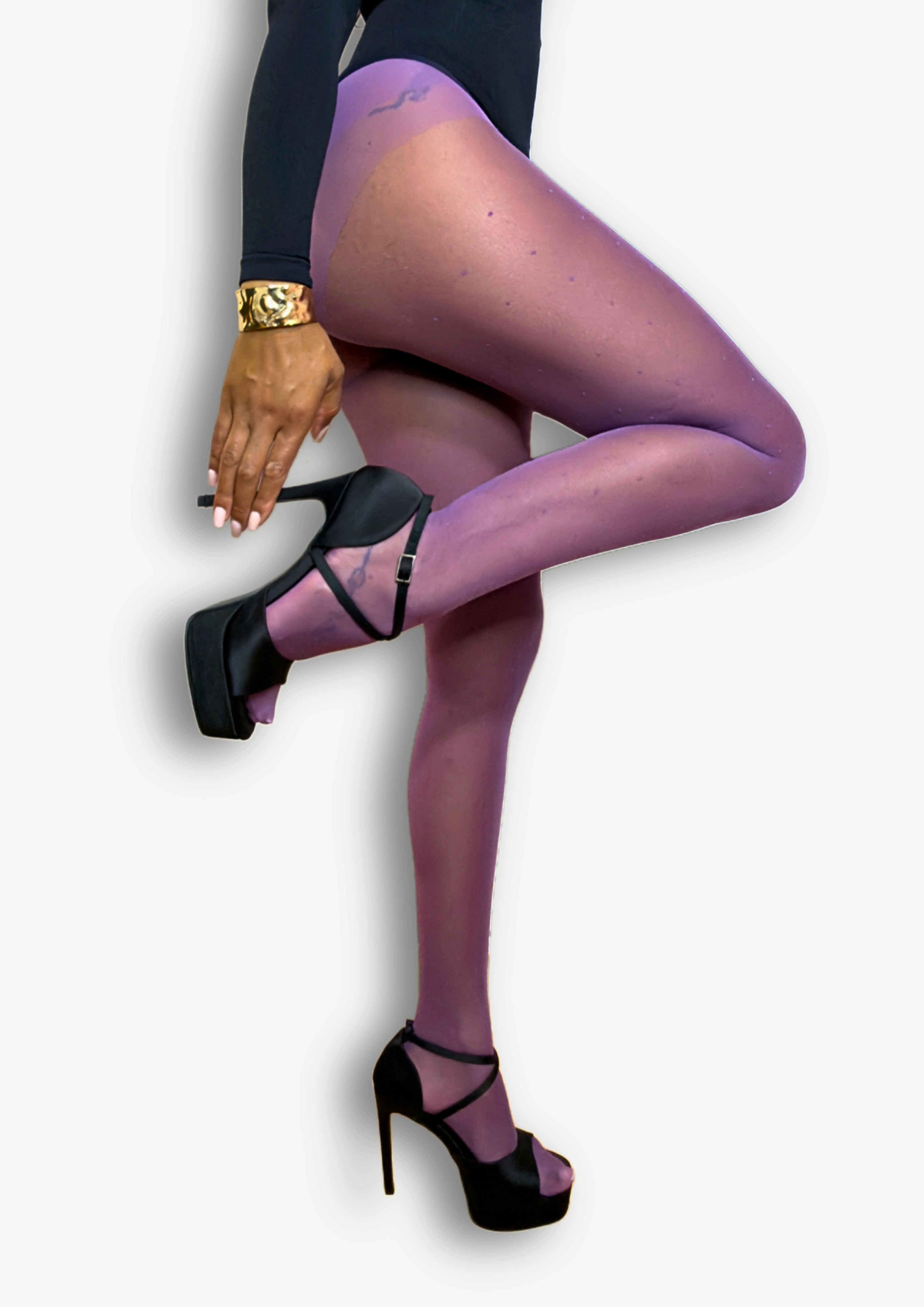 Dot Drift20 | Polka Dot Tights in Orchid whim