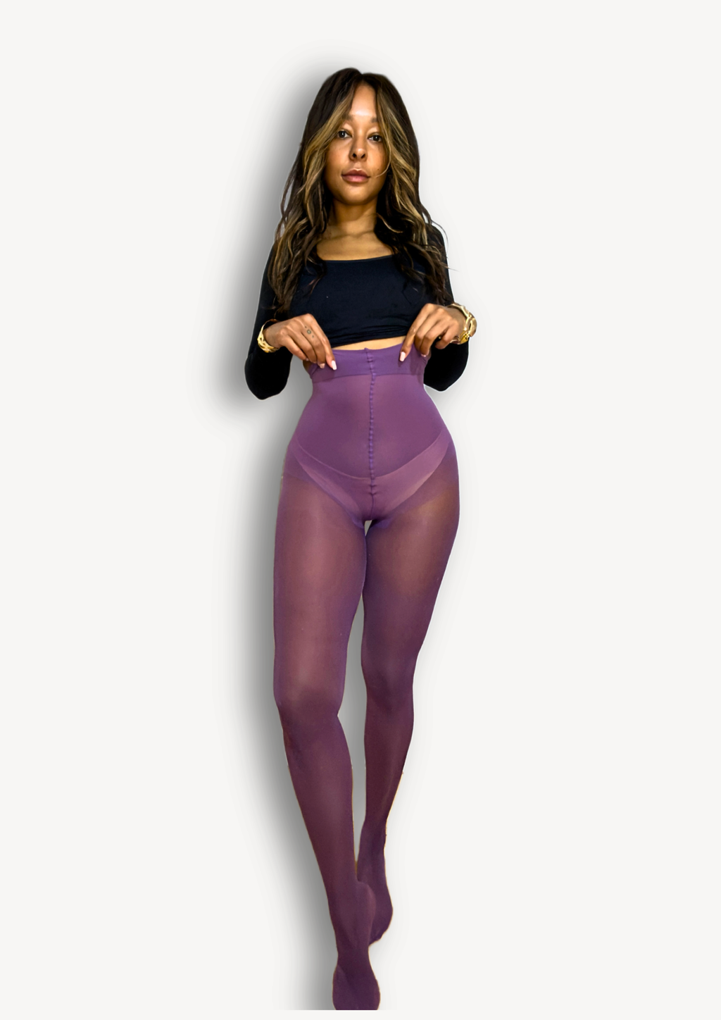 Dot Drift 20 | Polka Dot Tights in Milk Veil