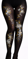 Japanese Floral Printed Tights
