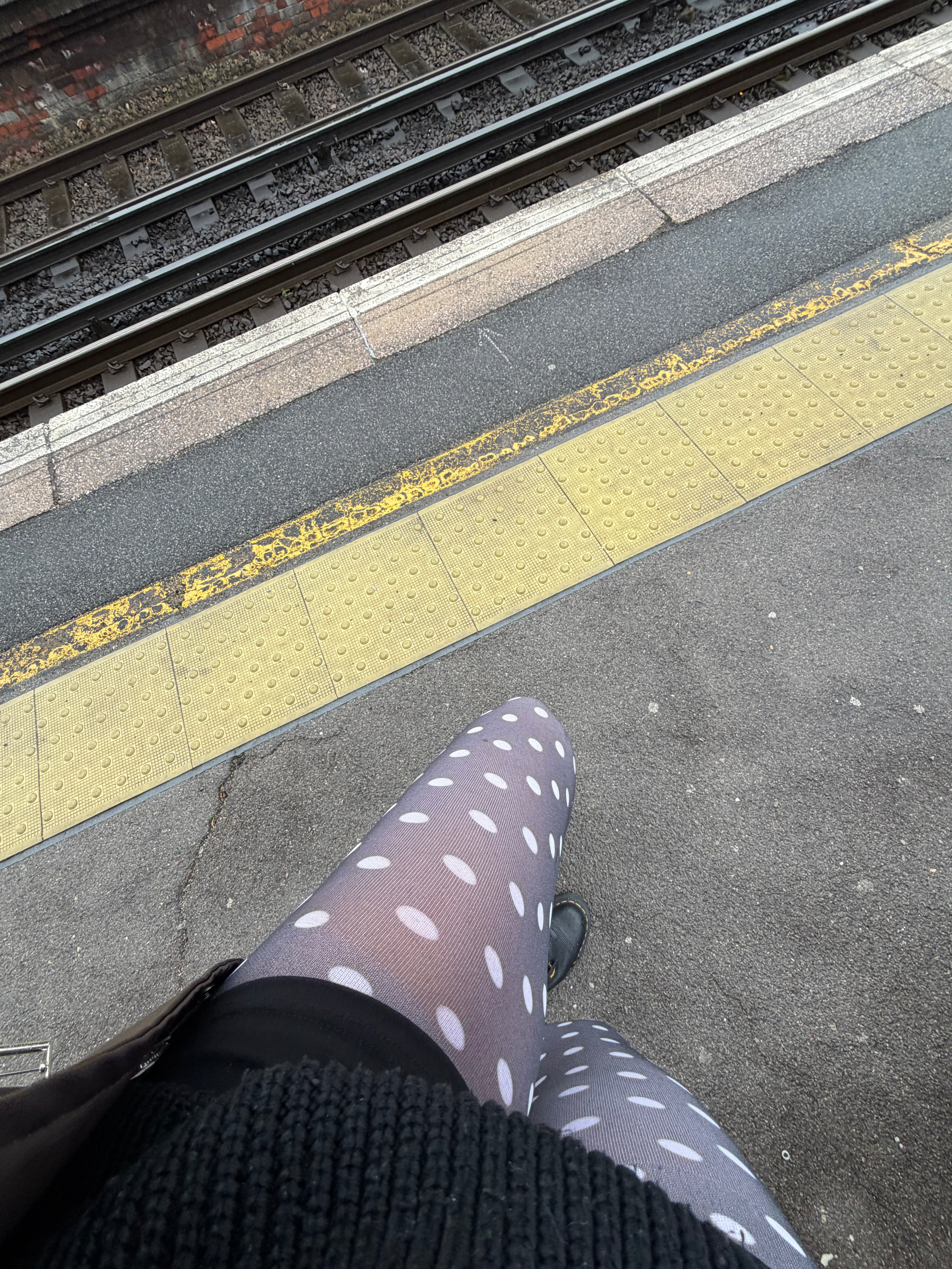Polka Dot Printed Tights | Black and White
