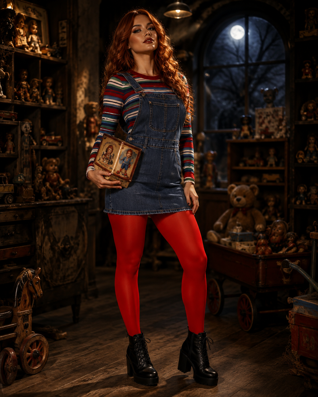 50 Denier Opaque Tights | Ruby Red