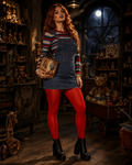 50 Denier Opaque Tights | Ruby Red