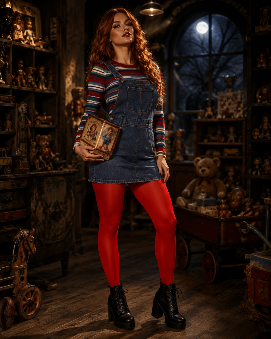 50 Denier Opaque Tights | Ruby Red