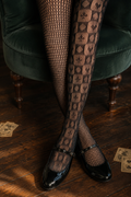Spots 'n' Spades Net Tights | Black Tights – product view 2