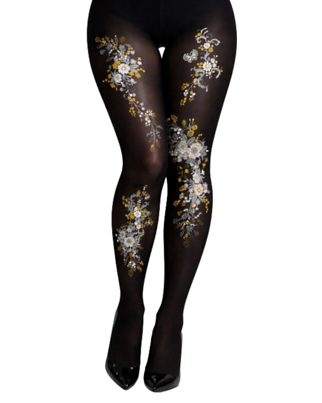 Japanese Floral Printed Tights