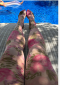 Summer Rose Printed Tights, product view 1