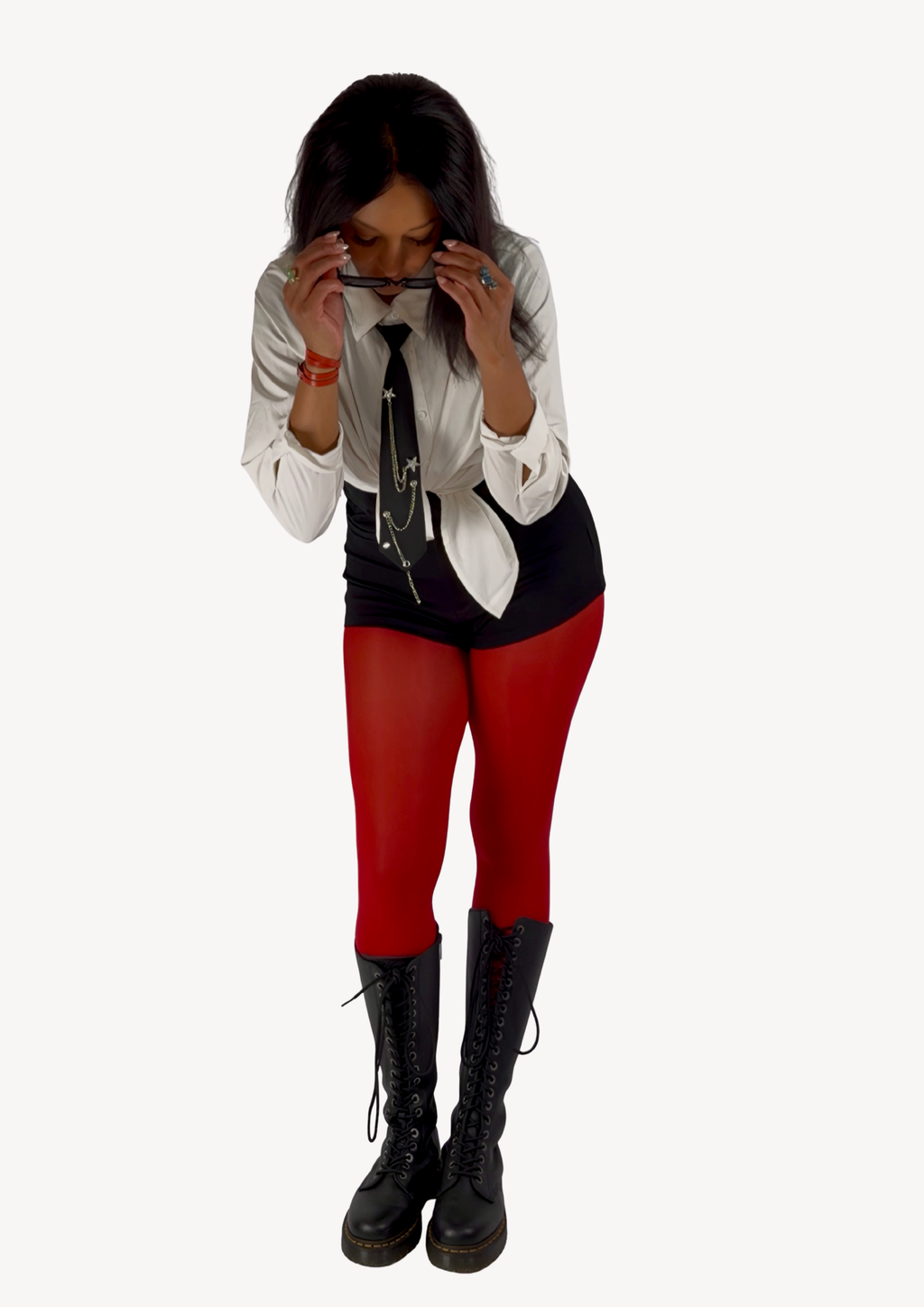 50 Denier Opaque Tights – Ruby Red, product view 1