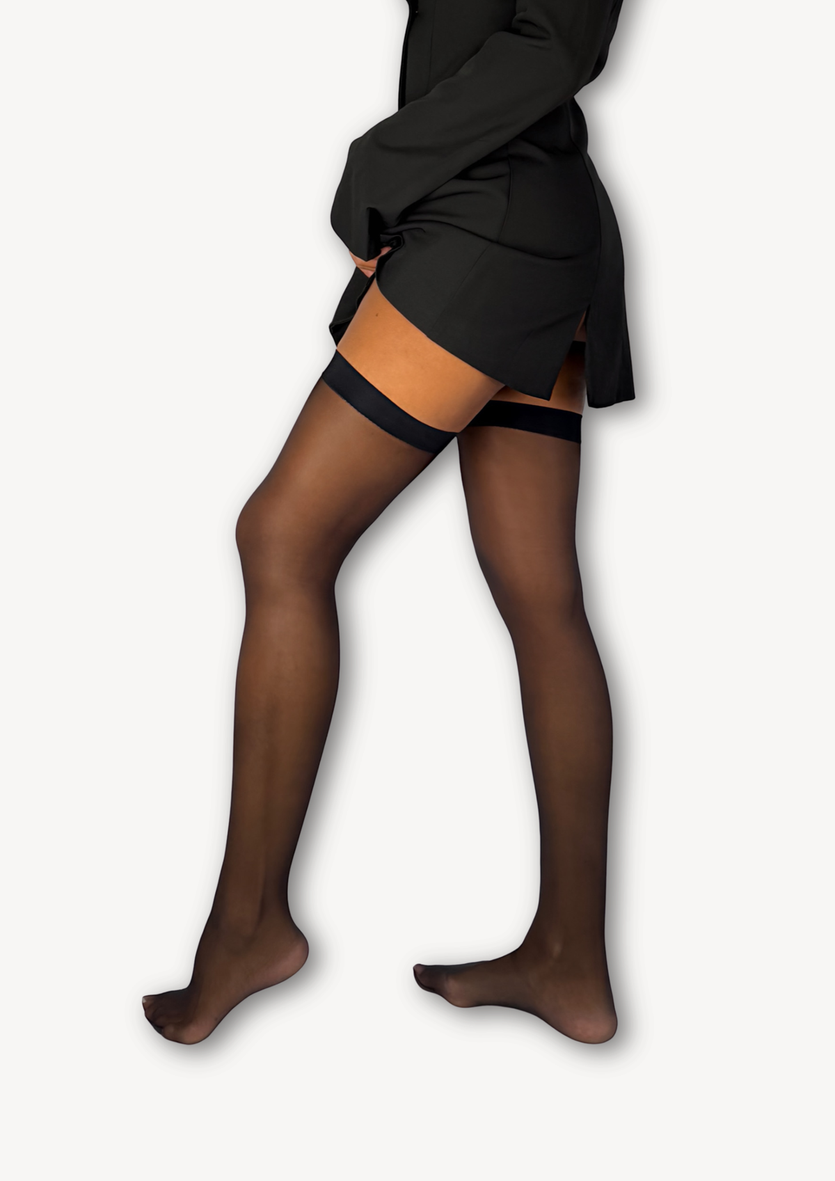 Starlight Veil 20 – Inclusive Sizing – Black Stockings, product view 1