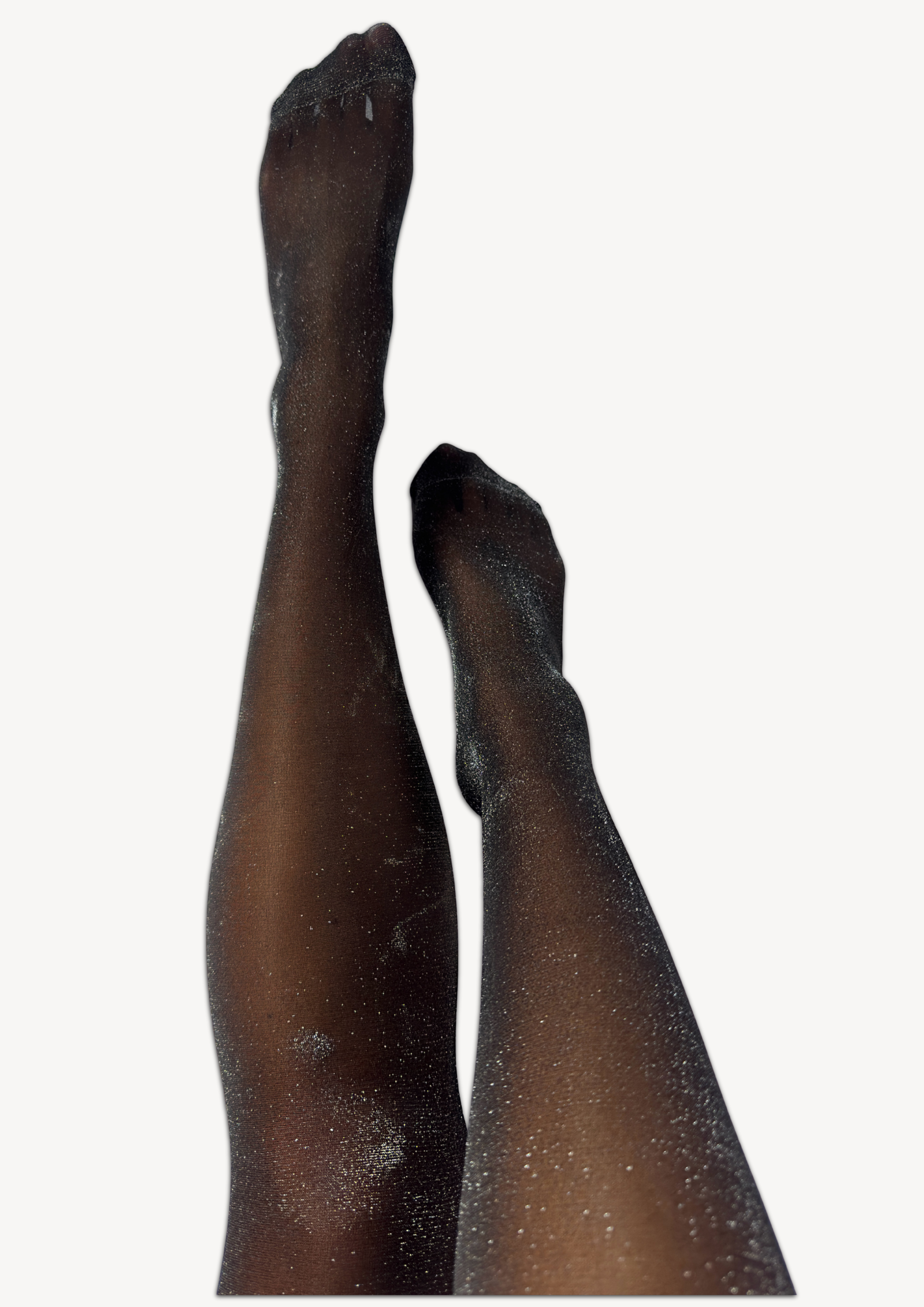 Celestial Glow | Sheer Shimmer Tights 25 in Moonstone Silver