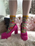 Pearls & Jewels Black Sheer Ankle Socks