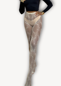 Floral Veil | Fashion Tights in Ivory Petal