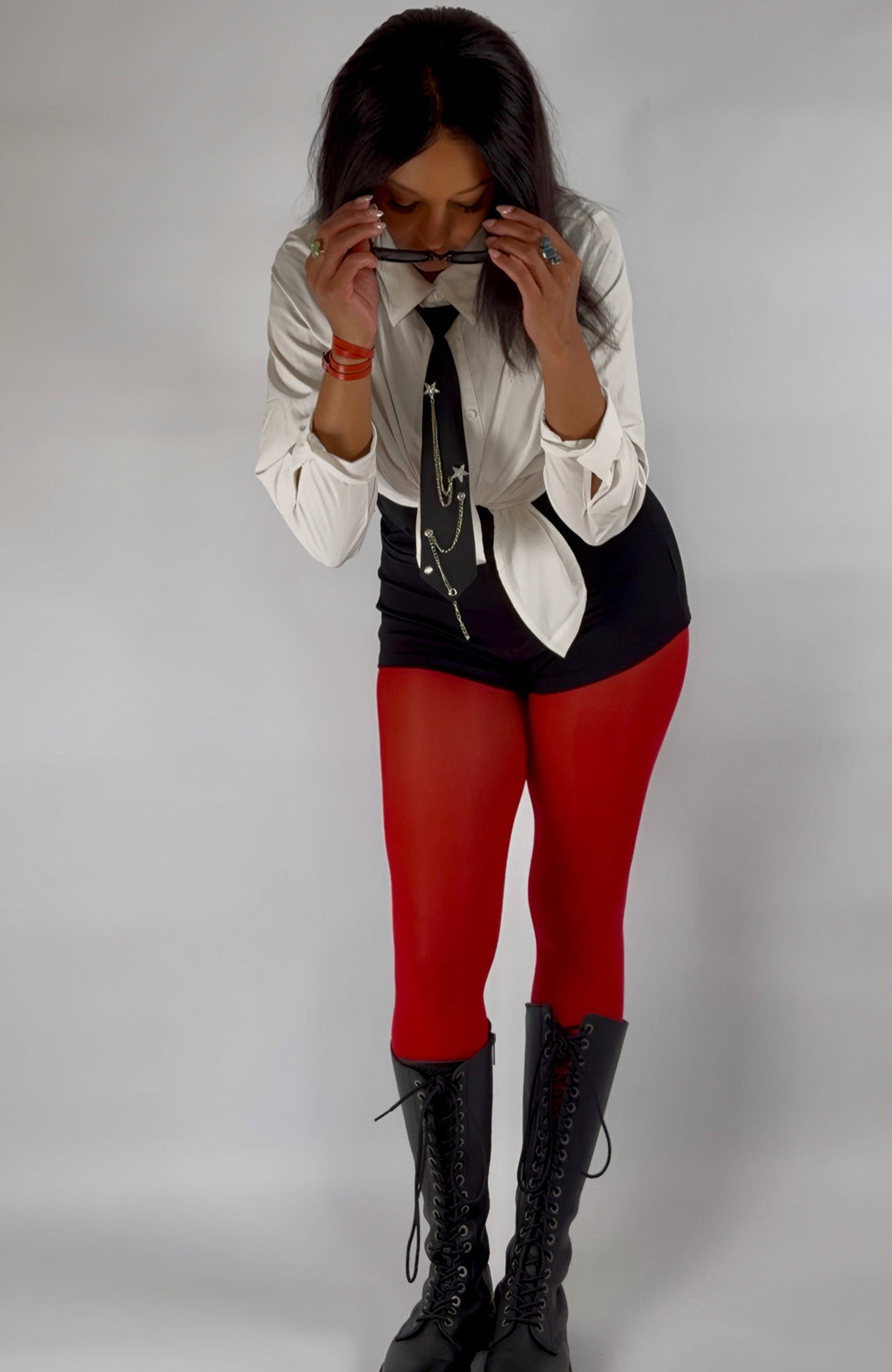 50 Denier Opaque Tights | Ruby Red