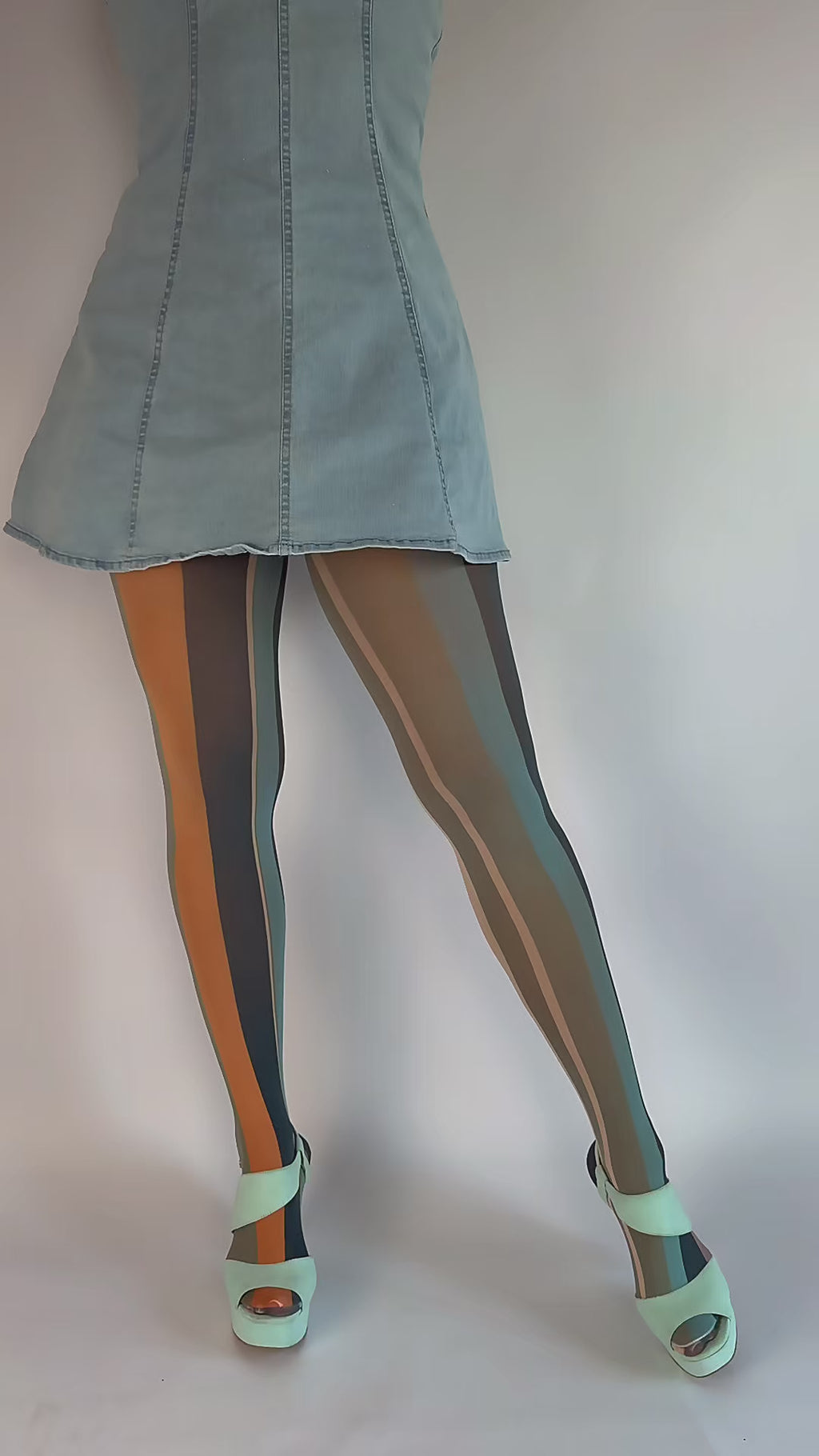 Classic Stripe Printed Tights | Multicoloured